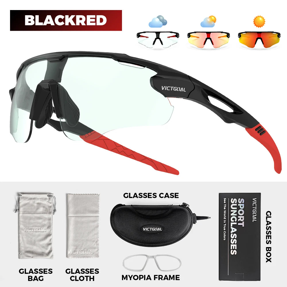 Victgoal Photochromic UV400 Cycling Sunglasses Unisex Sports Eyewear