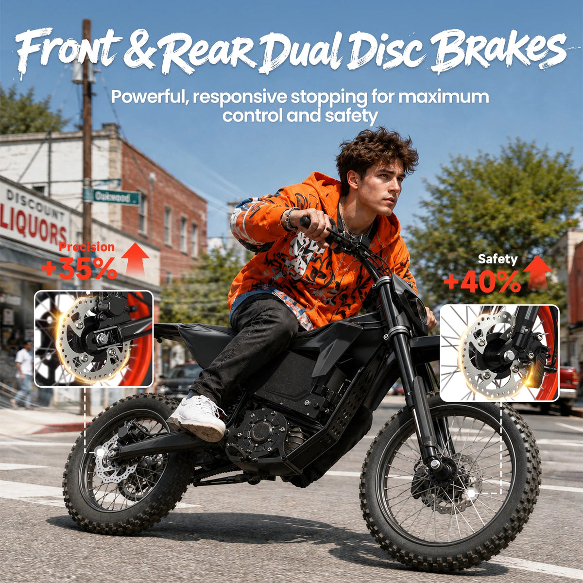 Qronge X1 Spark L Electric Dirt Bike With Full Suspension