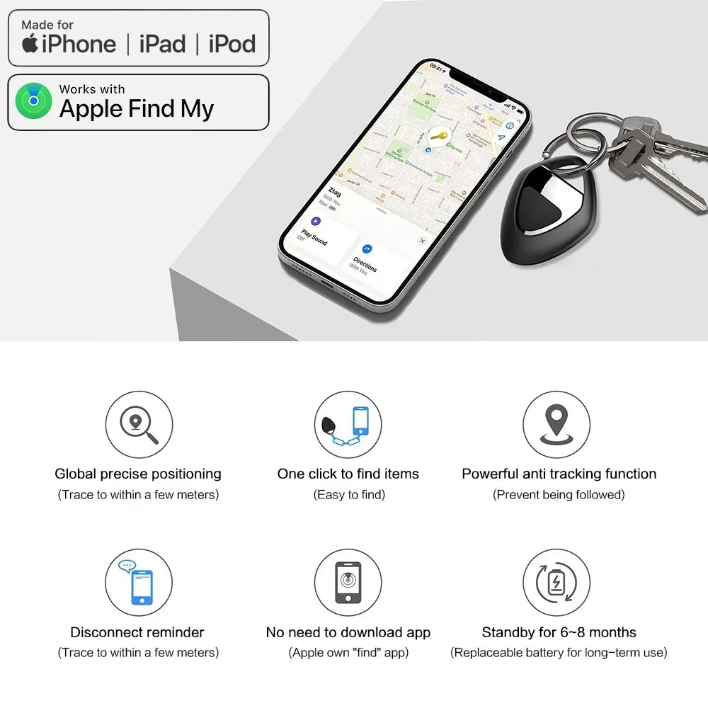 Waterproof Bluetooth Tracker for Keys Pets and Bags