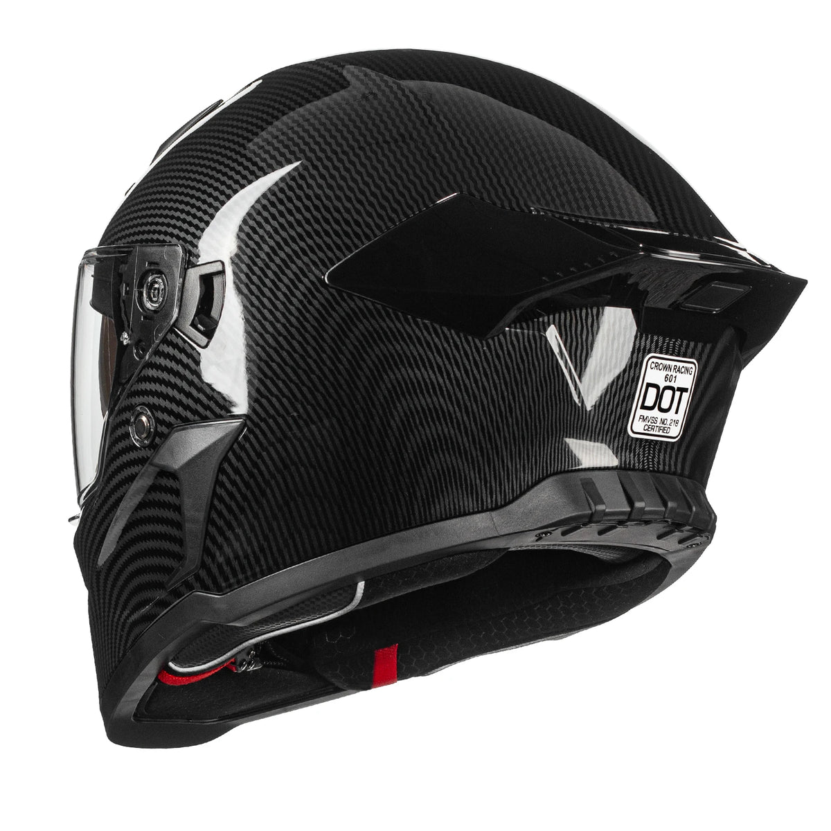 Crown Racing Full Face Motorcycle Helmet DOT Approved Dual Visor