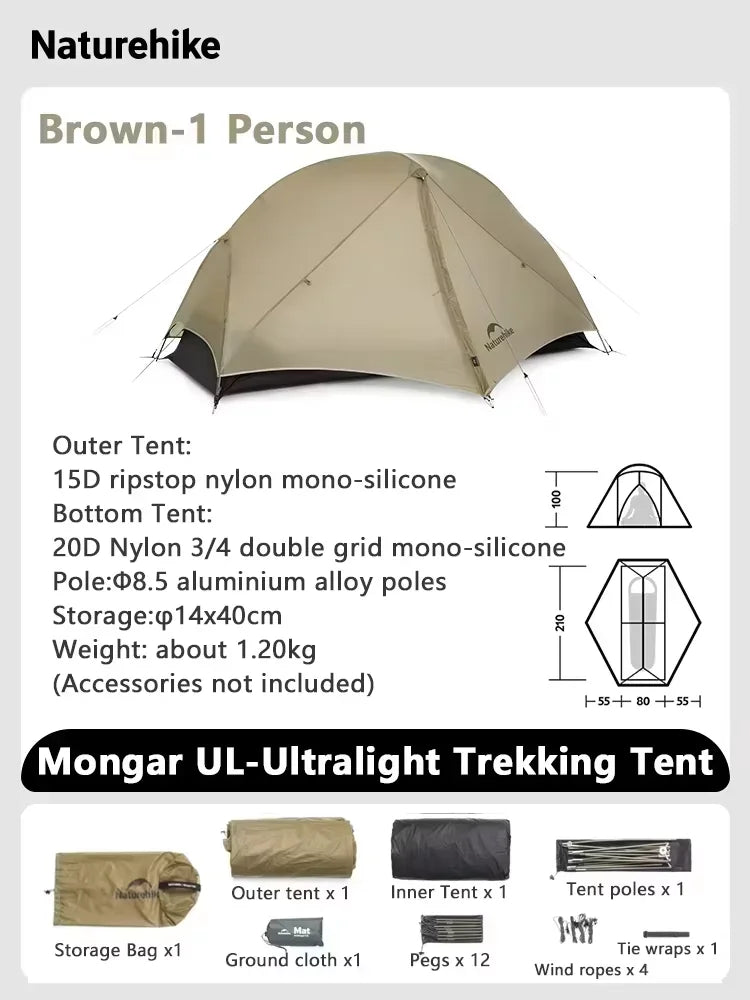 Naturehike Mongar UL Ultralight Waterproof Backpacking Tent