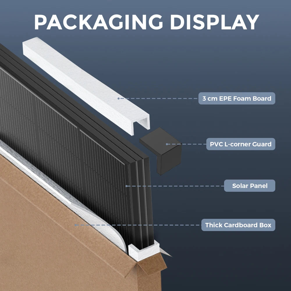 RVPOZWER N-Type Monocrystalline Rigid Solar Panels for Off Grid Power