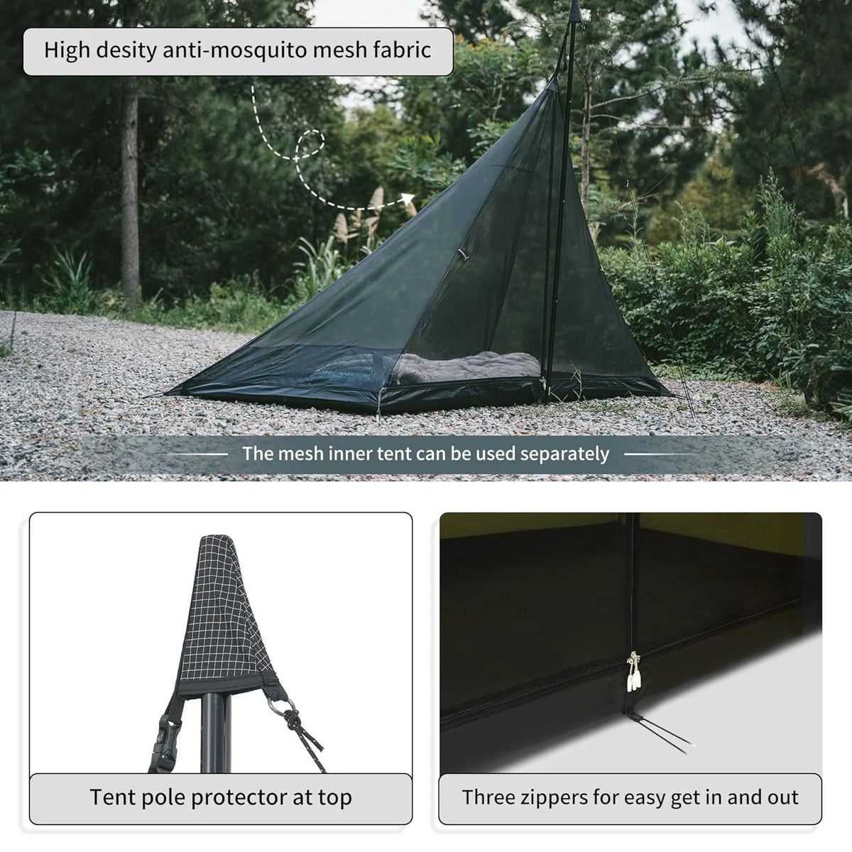 Naturehike Flame Retardant Camping Tent With Chimney Window