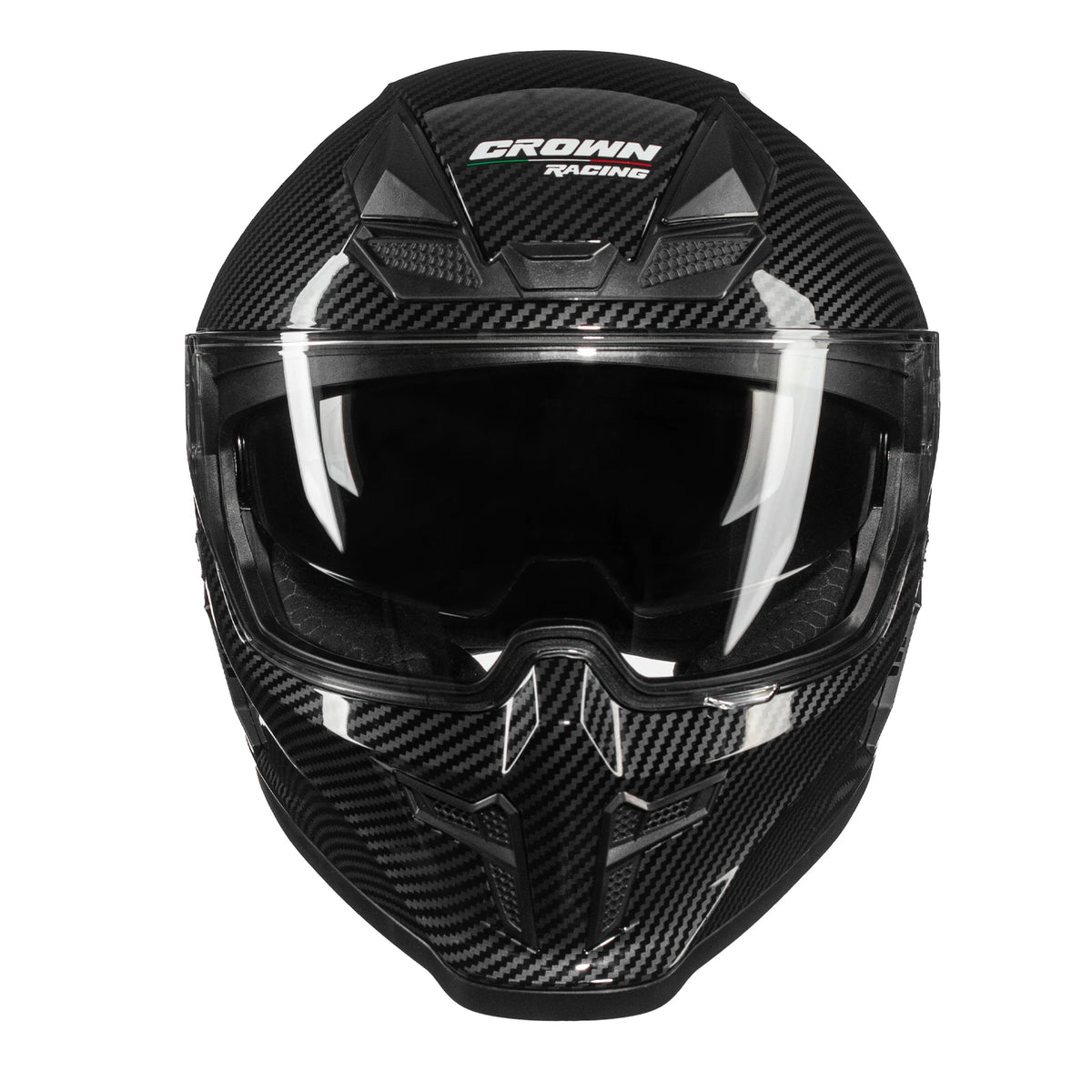 Crown Racing Full Face Motorcycle Helmet DOT Approved Dual Visor