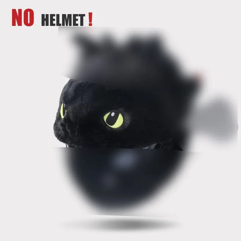UCHOOSE Cartoon Plush Motorcycle Helmet Cover With Large Flexible Ears