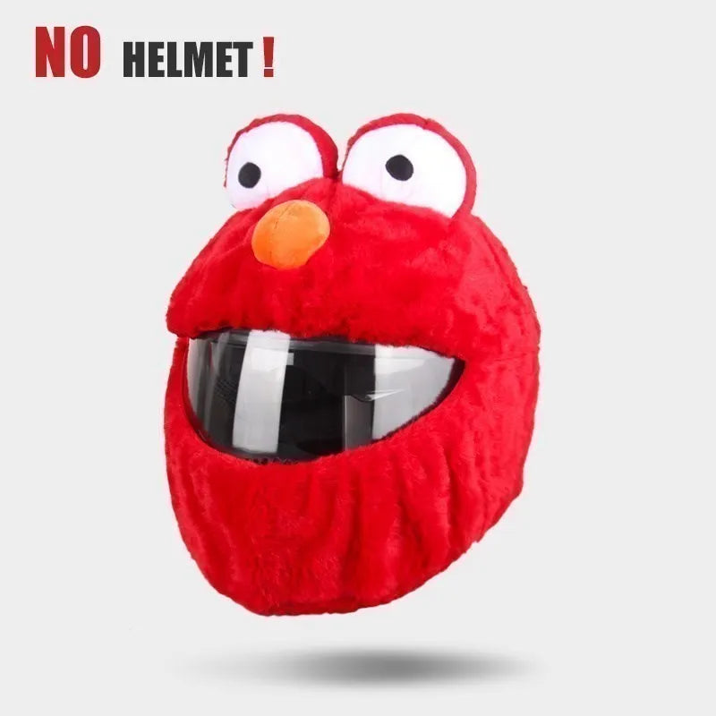 UCHOOSE Cartoon Plush Motorcycle Helmet Cover With Large Flexible Ears