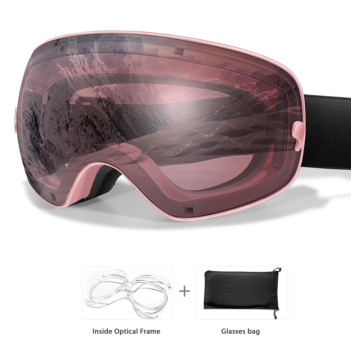 Winter UV400 Anti-Fog Ski Goggles Featuring Durable Polycarbonate Lenses