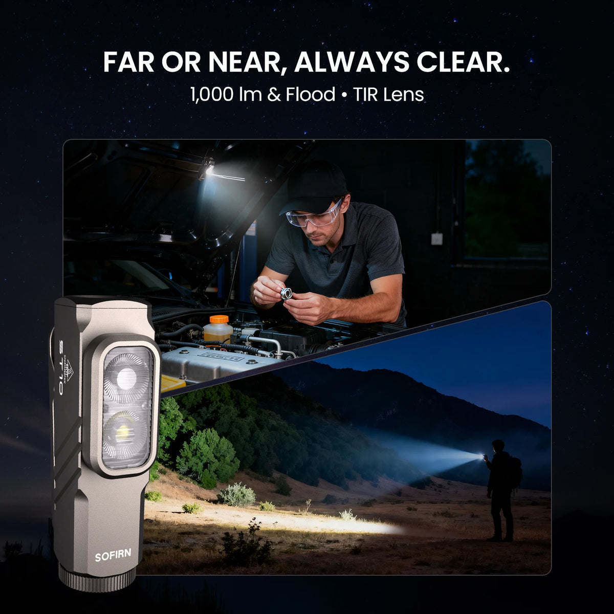 Sofirn ST10 Rechargeable Flashlight With Red Light And Magnetic Tail