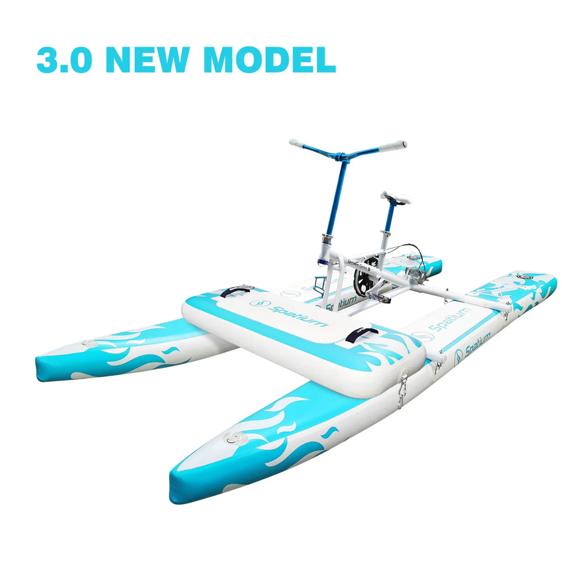 Spatium Adult Inflatable Water Bike With Pontoon And 3-Bladed Propeller