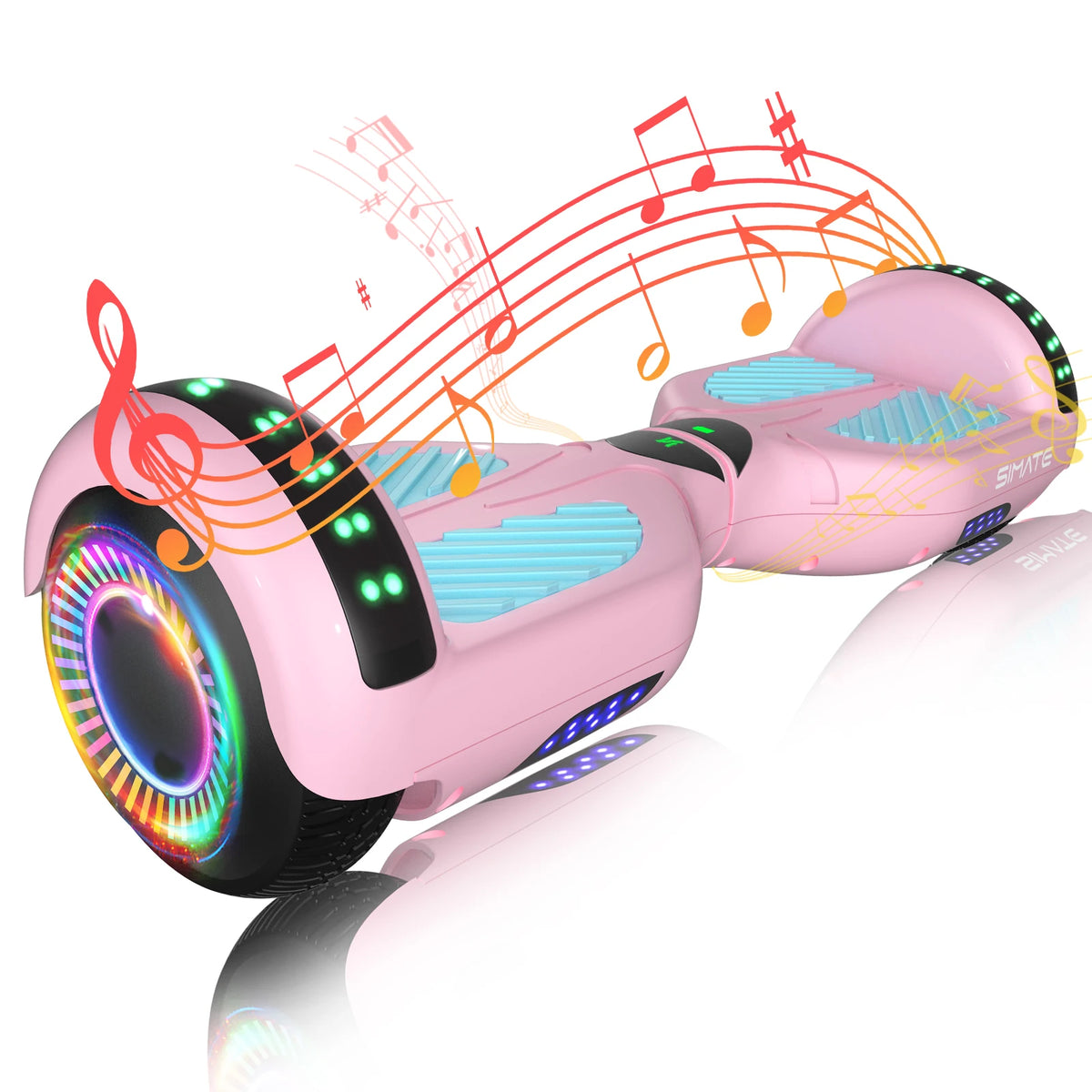 Simate All Terrain Self Balancing Scooter With Bluetooth LED Lights