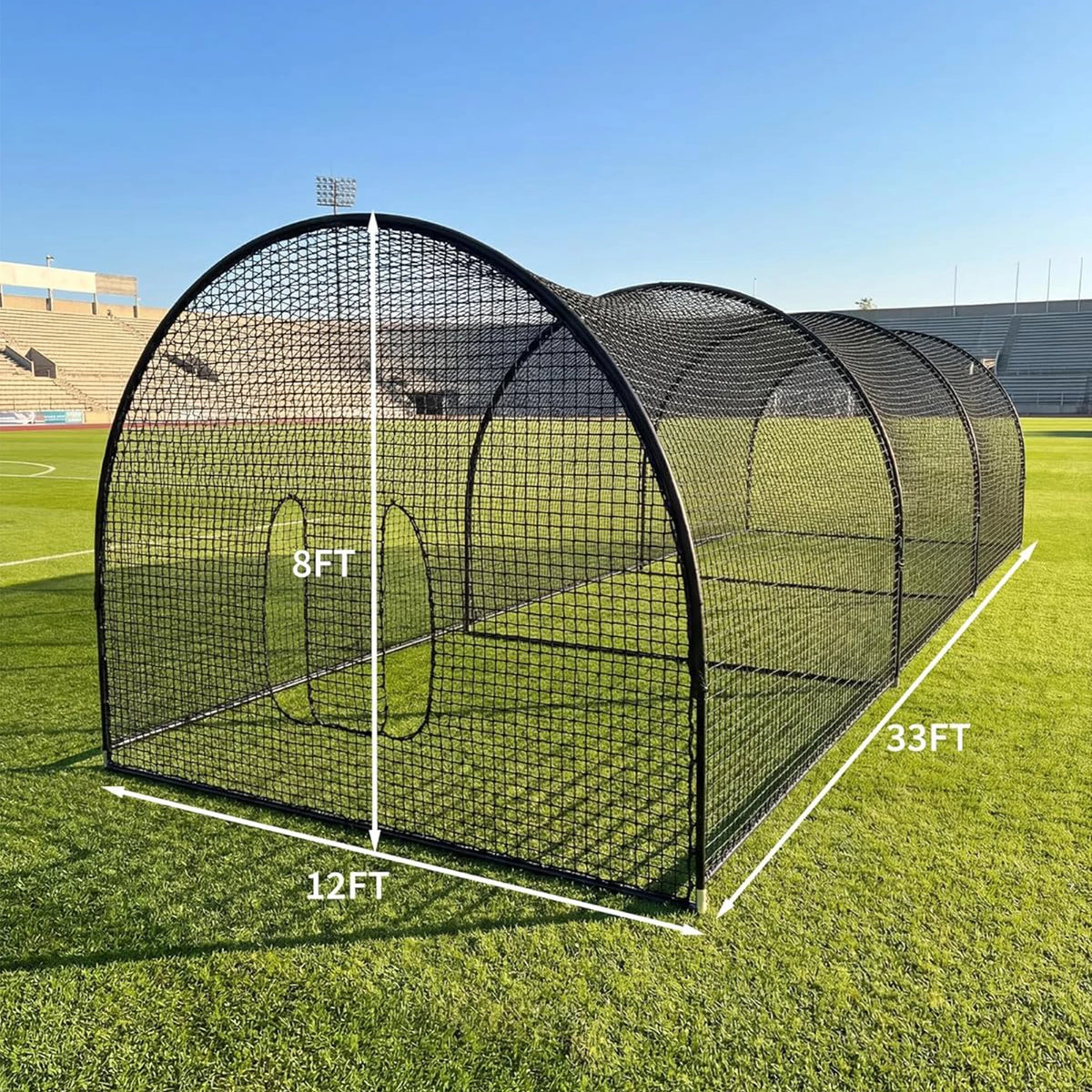 HiMISS Baseball Batting Cage With Frame And Net Outdoor Training