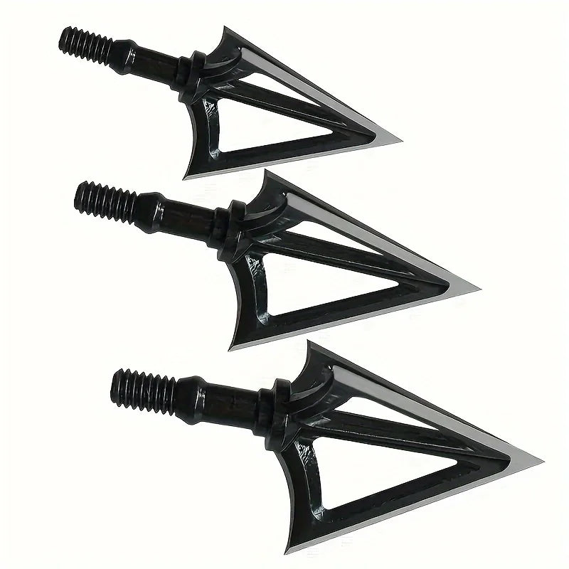 Stainless Steel 100 Grain 3 Blade Hunting Archery Broadhead