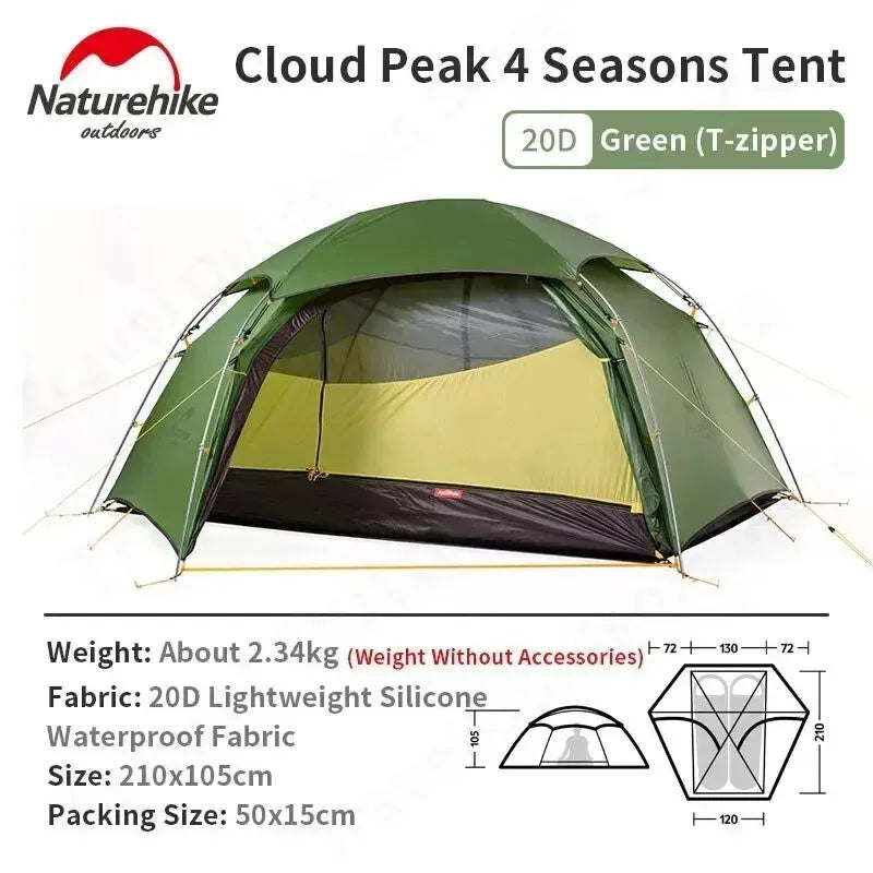 Naturehike Cloud Peak Ultralight Waterproof Four Season Camping Tent