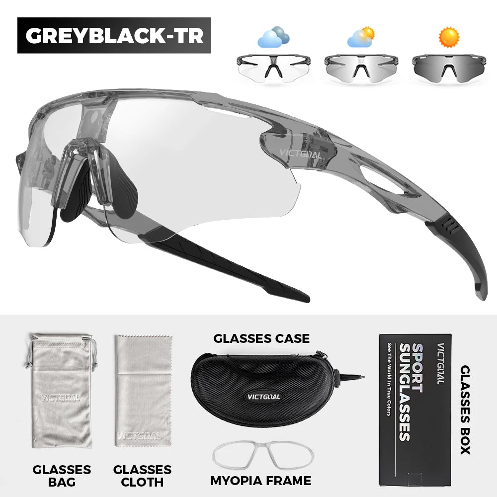 Victgoal Photochromic UV400 Cycling Sunglasses Unisex Sports Eyewear