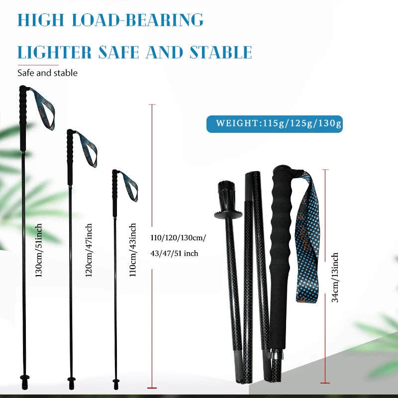 Ol healing Carbon Fiber Collapsible Lightweight Trekking Poles