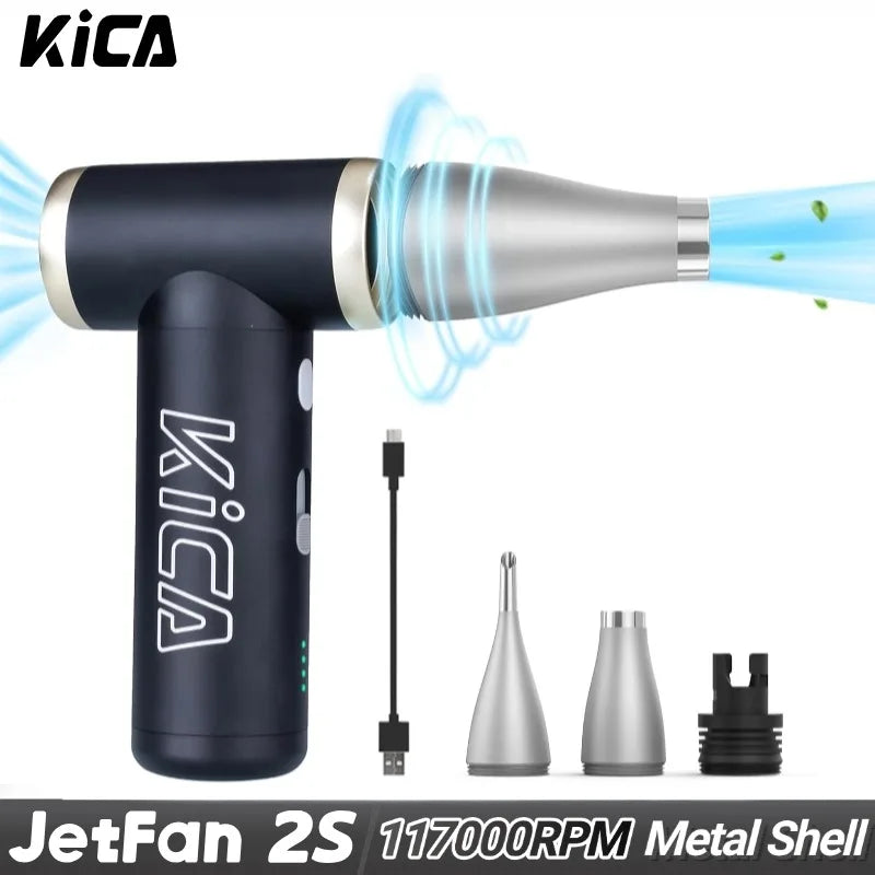 KiCA JetFan 2S Portable Rechargeable Handheld Air Blower