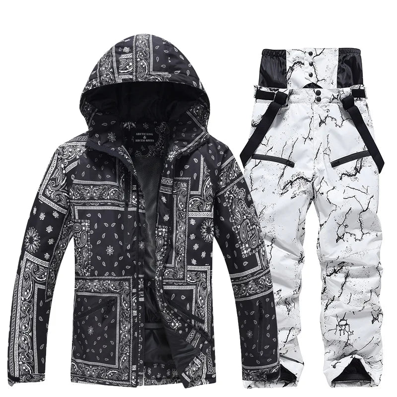Arctic Queen Waterproof Ski Suit Jacket Pants Snowboard Outdoor Set