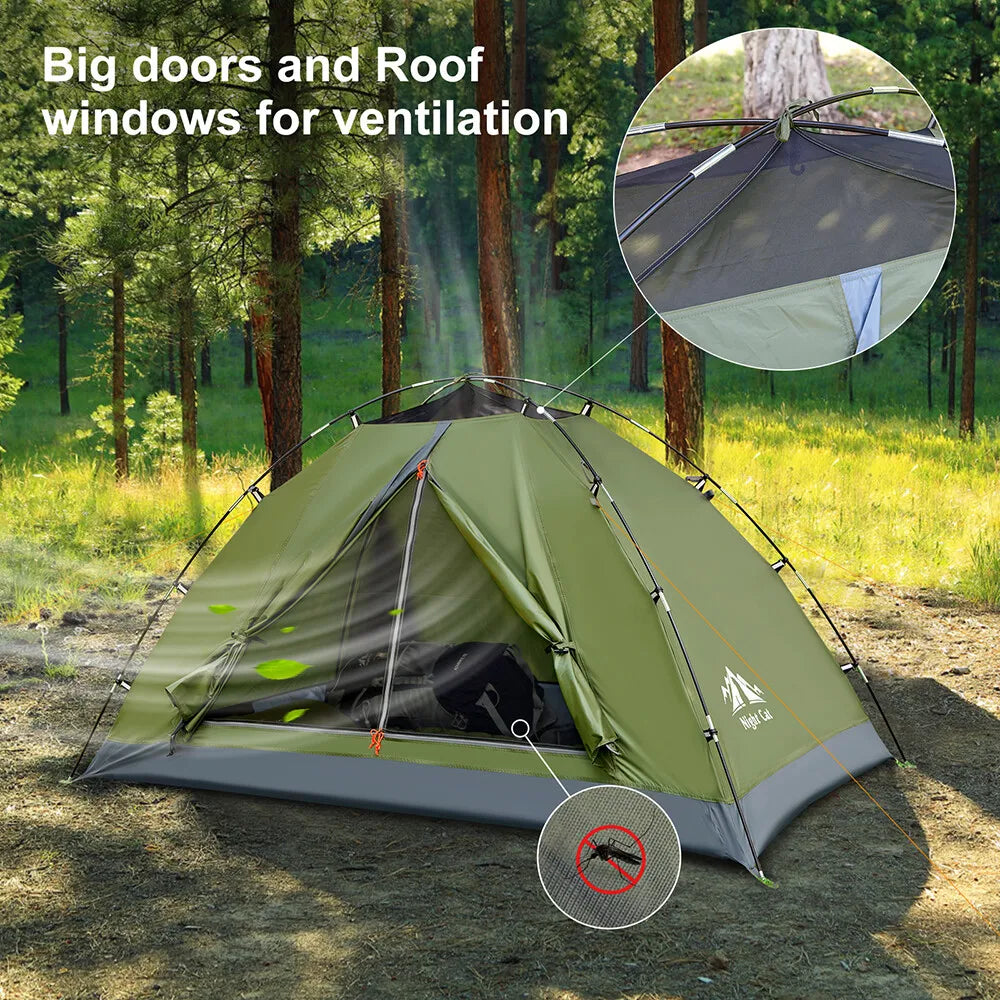 Night Cat Backpacking Camping Tent Easy Clip Setup Rainproof Lightweight