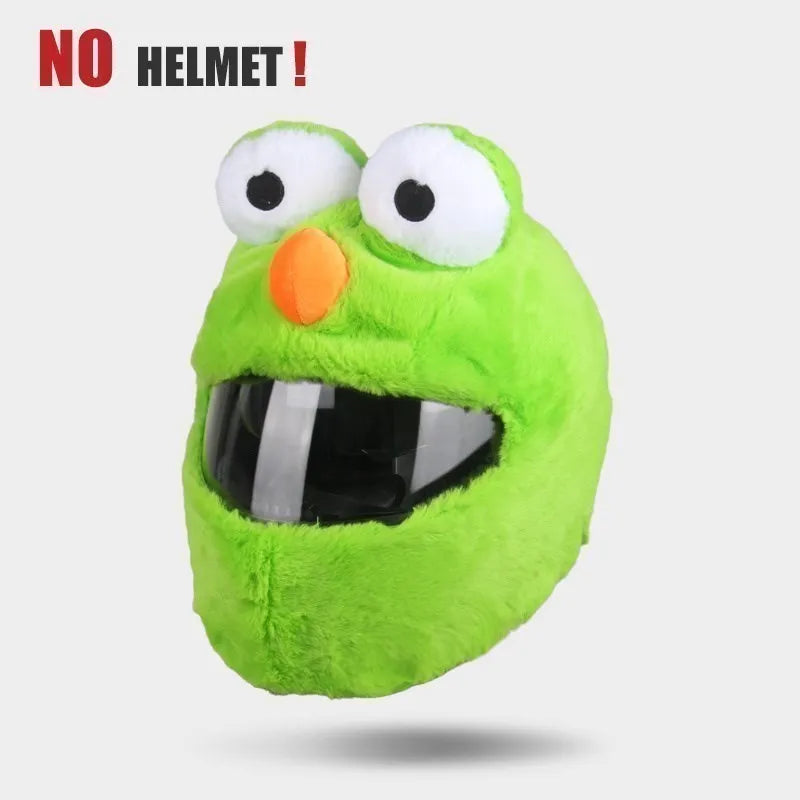 UCHOOSE Cartoon Plush Motorcycle Helmet Cover With Large Flexible Ears