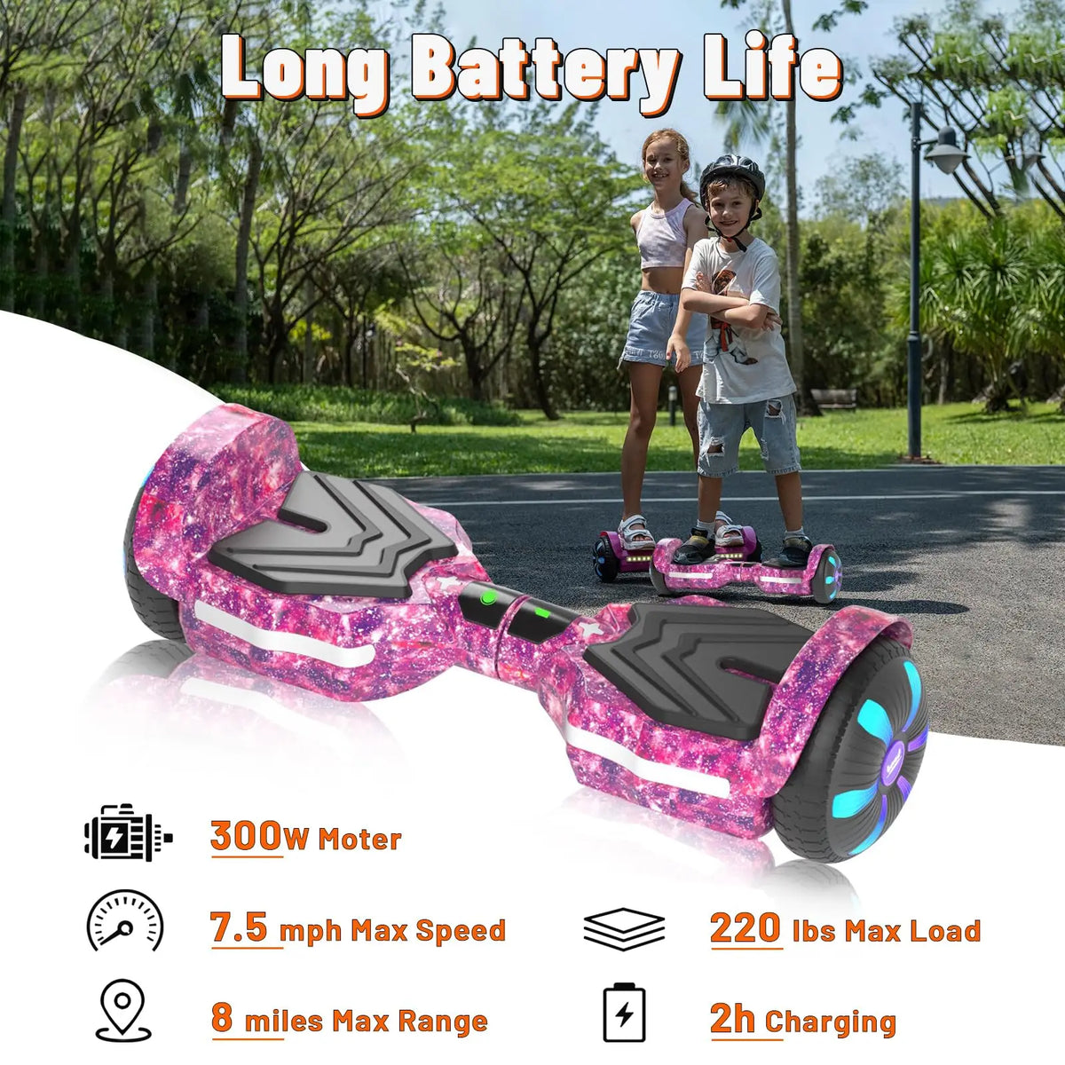 Electric Self Balancing Scooter With Bluetooth Speaker UL2272 Certified