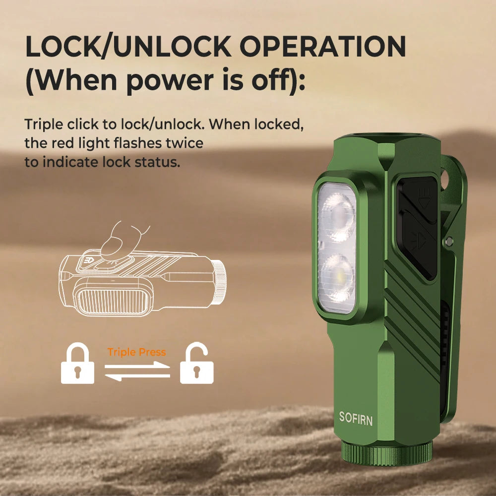 Sofirn ST10 Rechargeable Flashlight With Red Light And Magnetic Tail