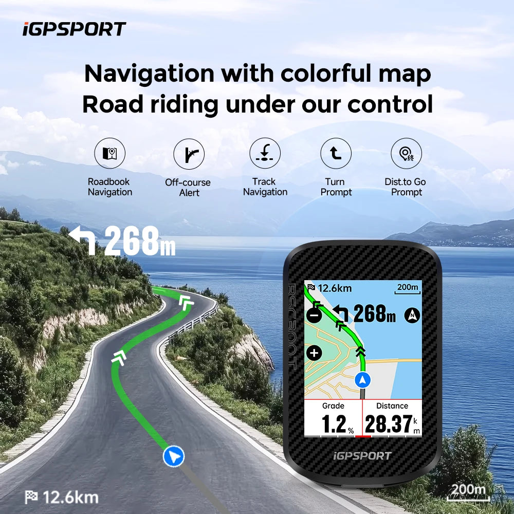 iGPSPORT BSC300T Wireless Touchscreen Cycling Computer With GPS Navigation