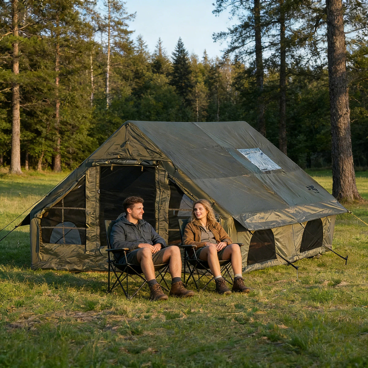 PAKICETUS Luxury Inflatable Camping Tent With Skylight And Air Pump