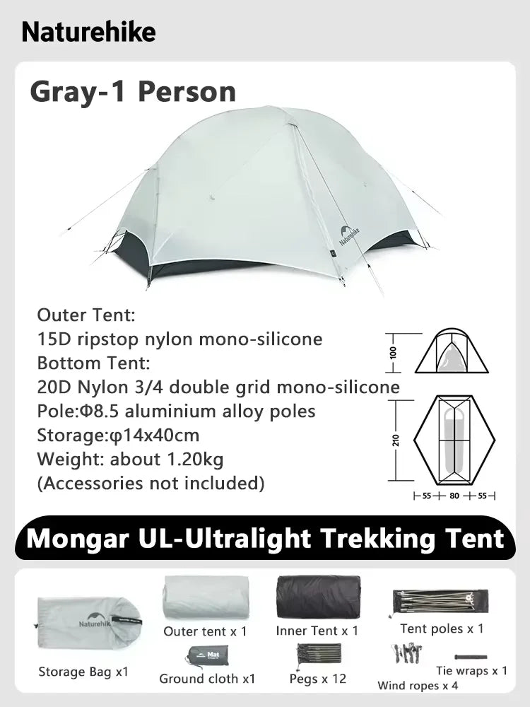 Naturehike Mongar UL Ultralight Waterproof Backpacking Tent