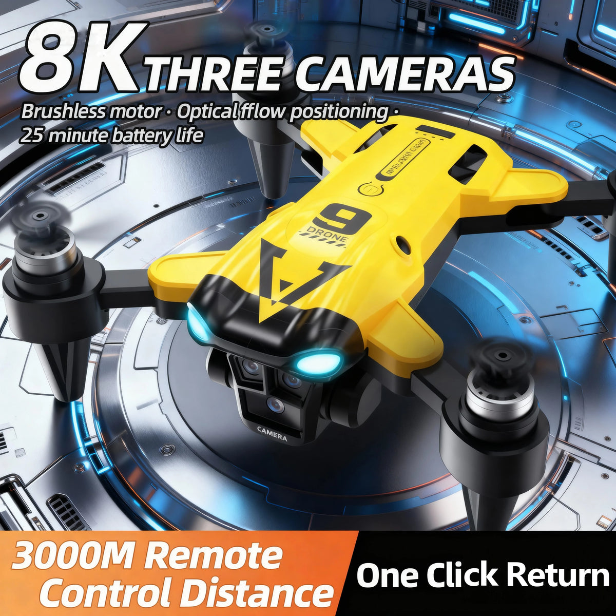 B9 Pro Foldable RC Drone With 4K Camera FPV Positioning
