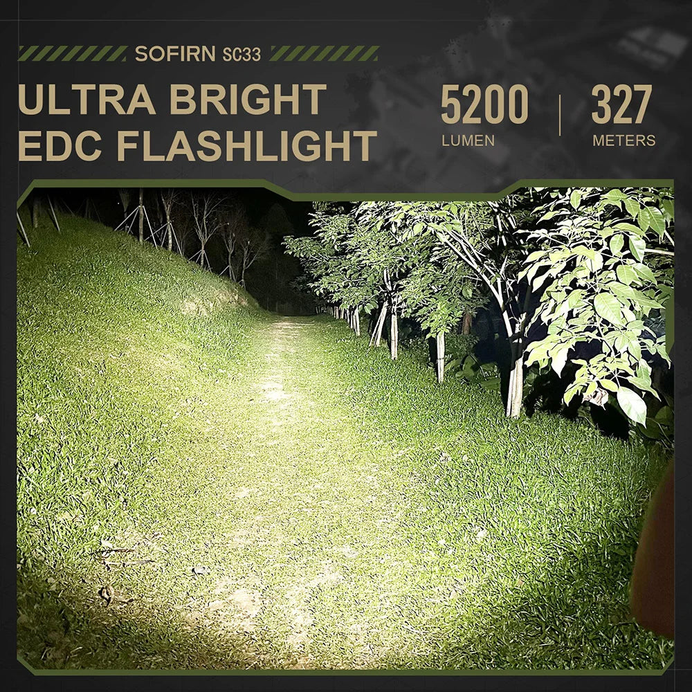 Sofirn SC33 XHP70.3 HI LED Tactical Rechargeable Flashlight