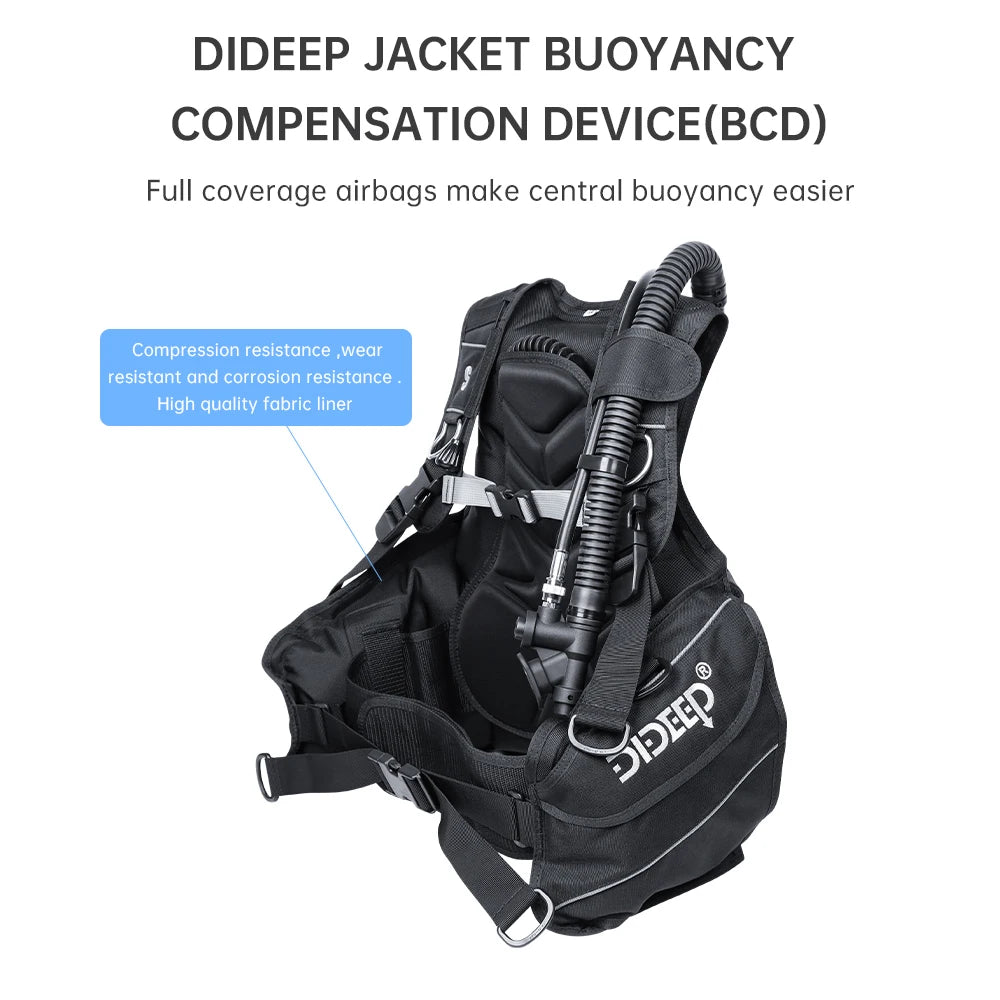 DIDEEP Professional Scuba Diving BCD Jacket Buoyancy Control Device