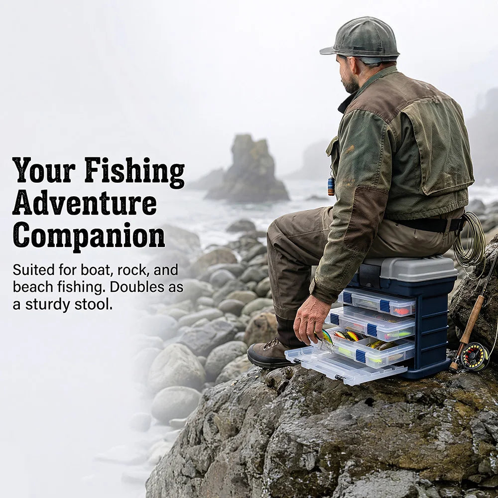 Zoe Multi Functional Fishing Tackle Box Kit With Pliers