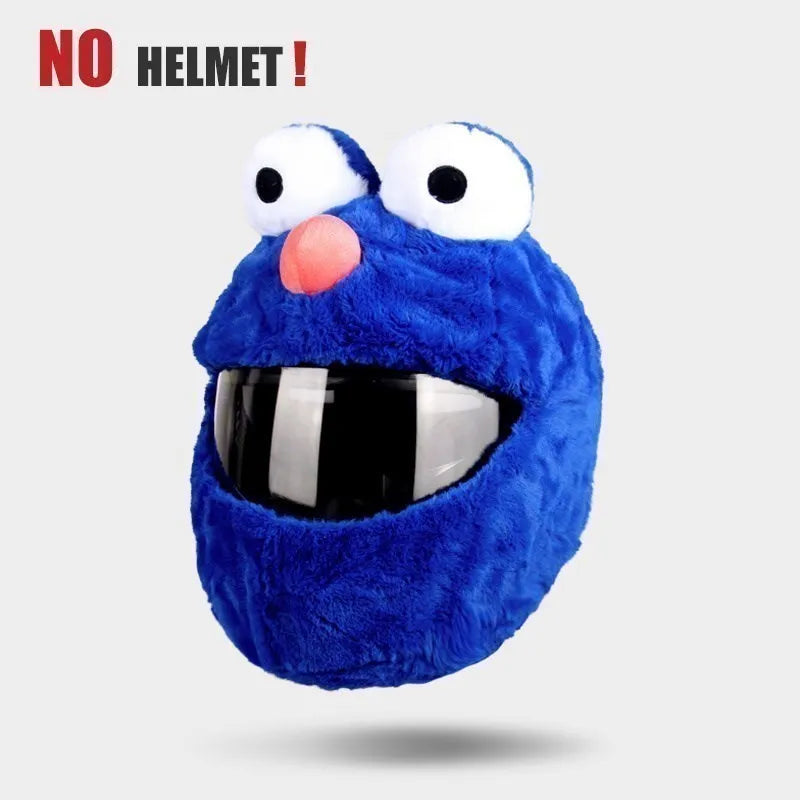 UCHOOSE Cartoon Plush Motorcycle Helmet Cover With Large Flexible Ears