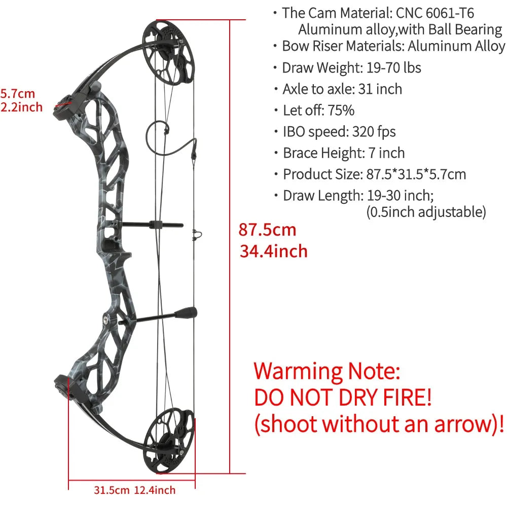 Durable Aluminum Archery Compound Bow For Professional Outdoor Hunting