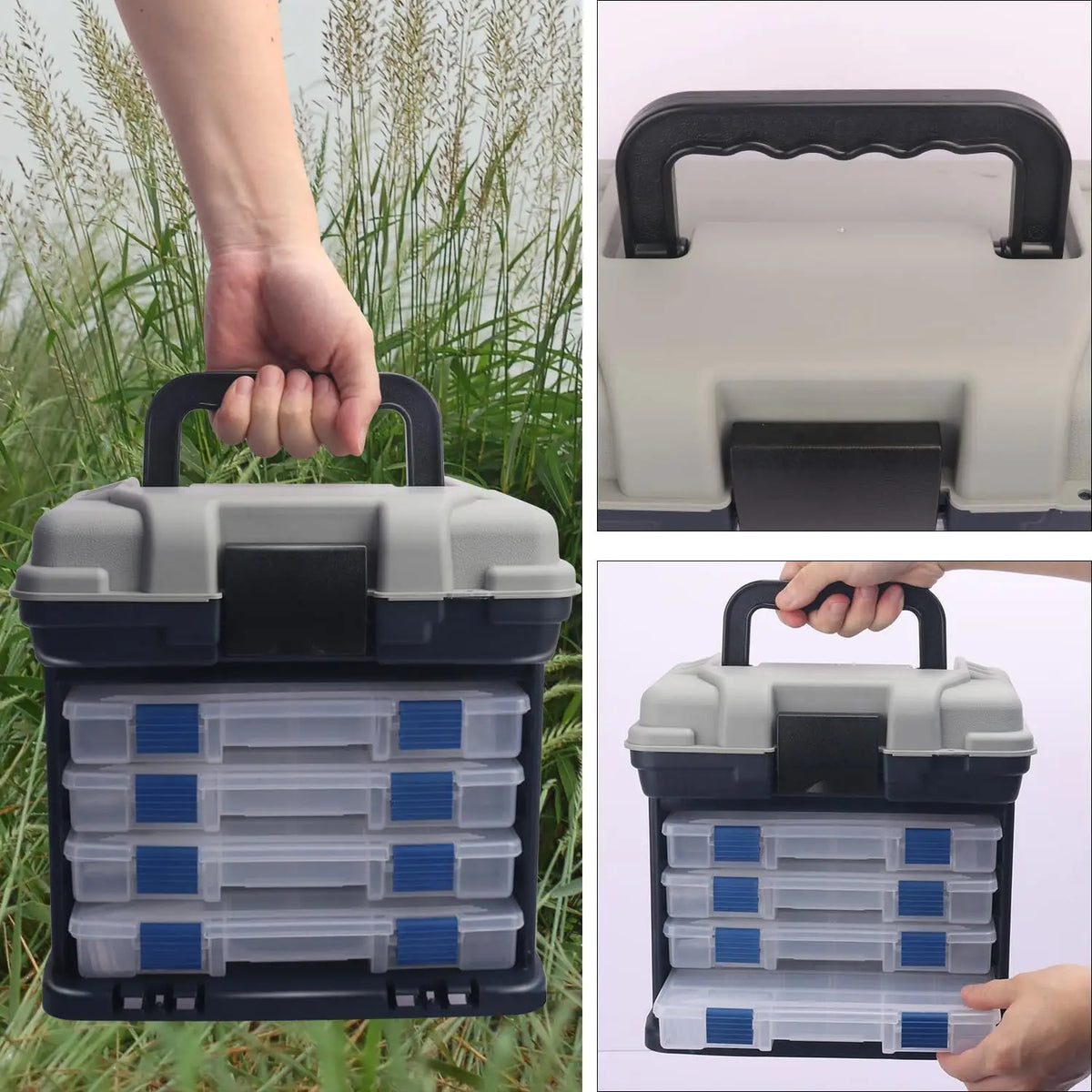 Zoe Multi Functional Fishing Tackle Box Kit With Pliers