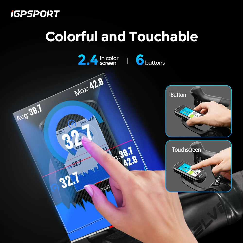 iGPSPORT BSC300T Wireless Touchscreen Cycling Computer With GPS Navigation