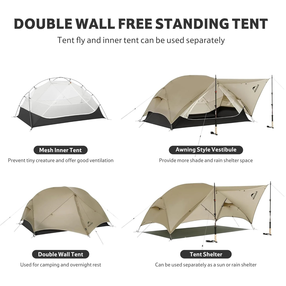 Naturehike Mongar UL Ultralight Waterproof Backpacking Tent