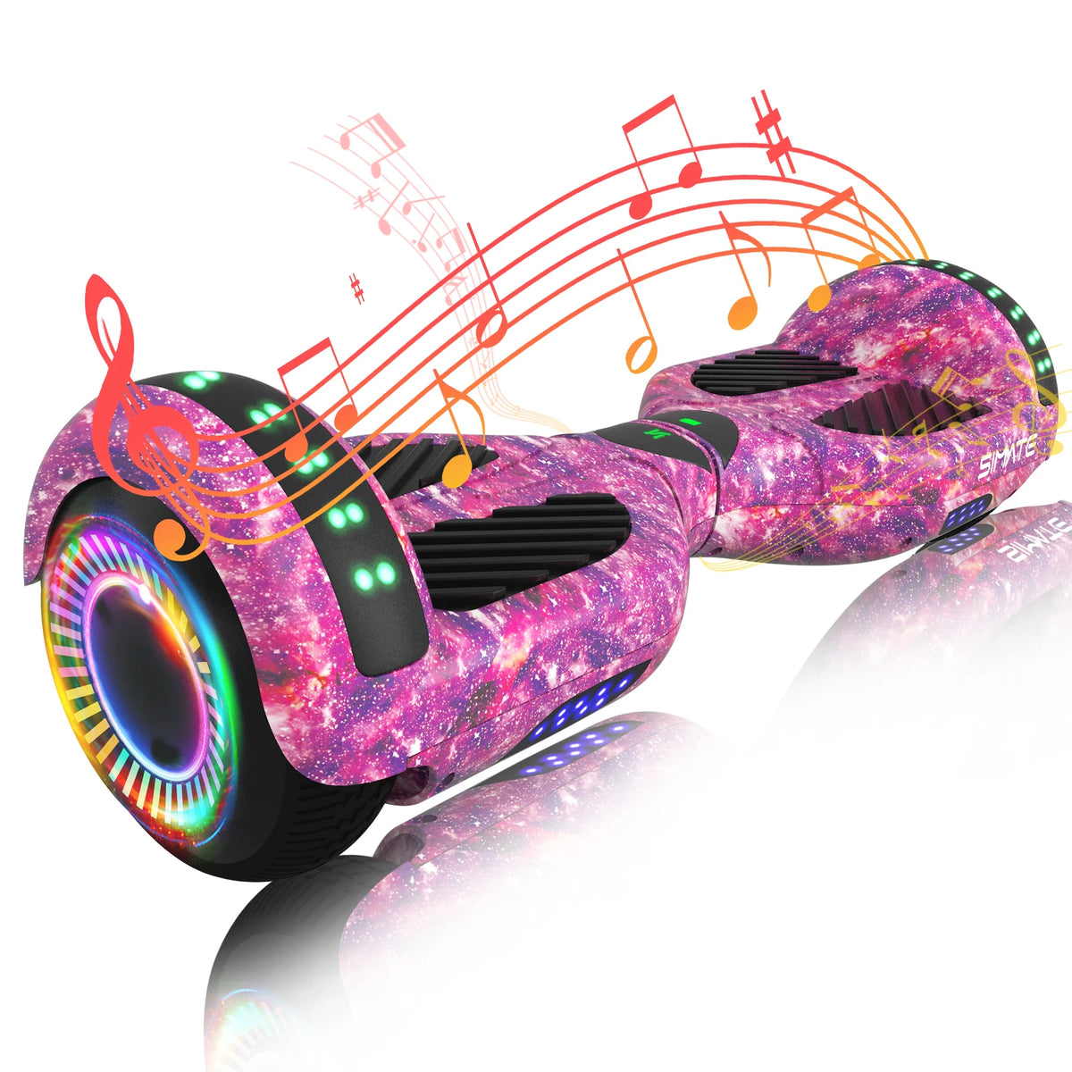 Simate All Terrain Self Balancing Scooter With Bluetooth LED Lights
