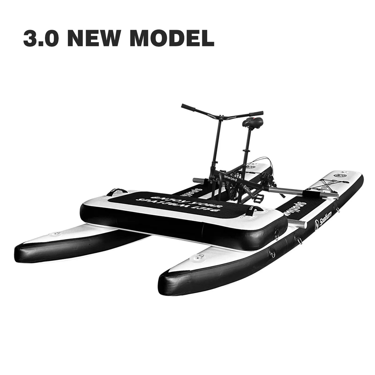 Spatium Adult Inflatable Water Bike With Pontoon And 3-Bladed Propeller