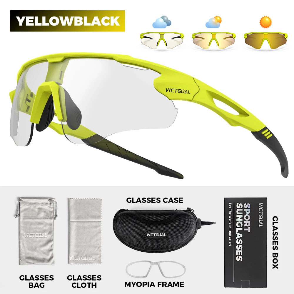 Victgoal Photochromic UV400 Cycling Sunglasses Unisex Sports Eyewear