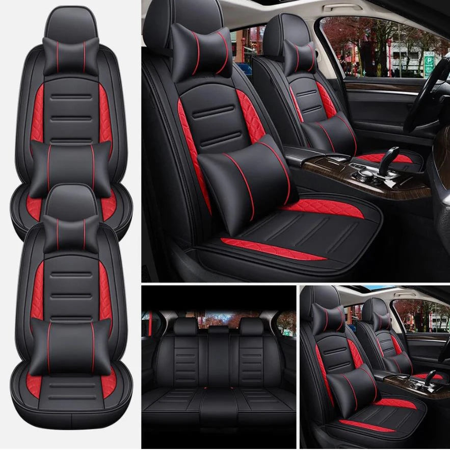 Full Set Artificial Leather Car Seat Covers With Pillows Honda