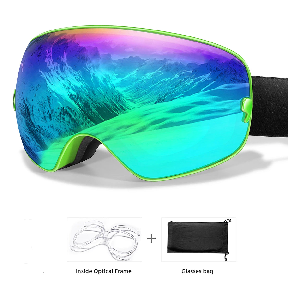 Winter UV400 Anti-Fog Ski Goggles Featuring Durable Polycarbonate Lenses