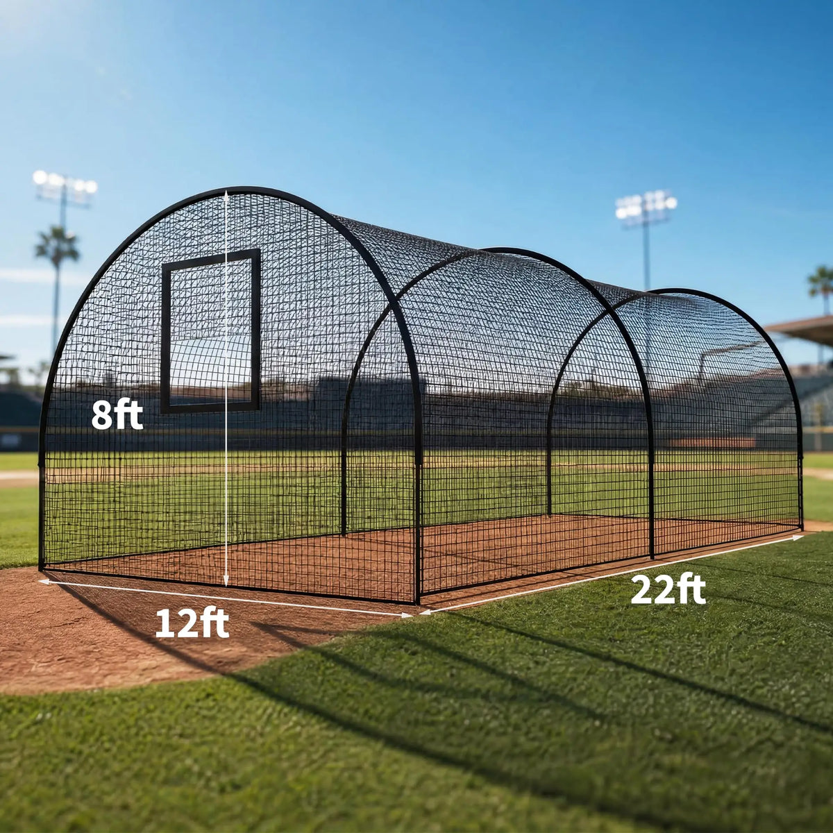 HiMISS Baseball Batting Cage With Frame And Net Outdoor Training