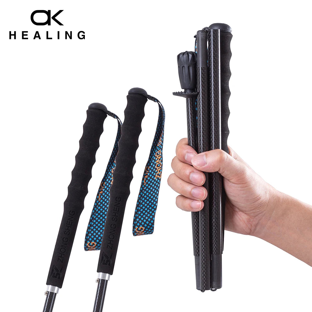 Ol healing Carbon Fiber Collapsible Lightweight Trekking Poles