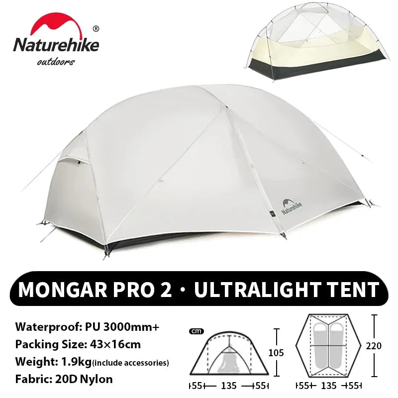 Naturehike Mongar PRO Waterproof Backpacking Camping Tent