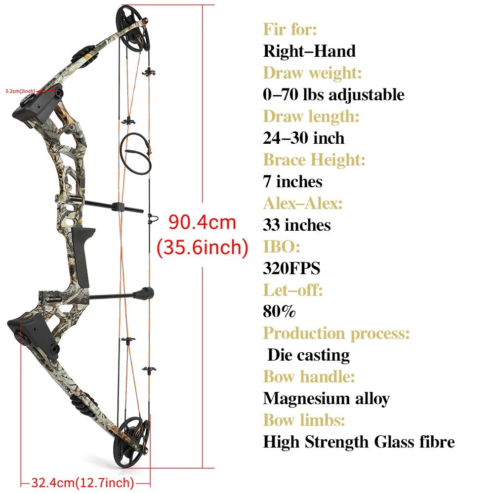 Adjustable Magnesium Alloy Compound Bow For Hunting And Target Shooting