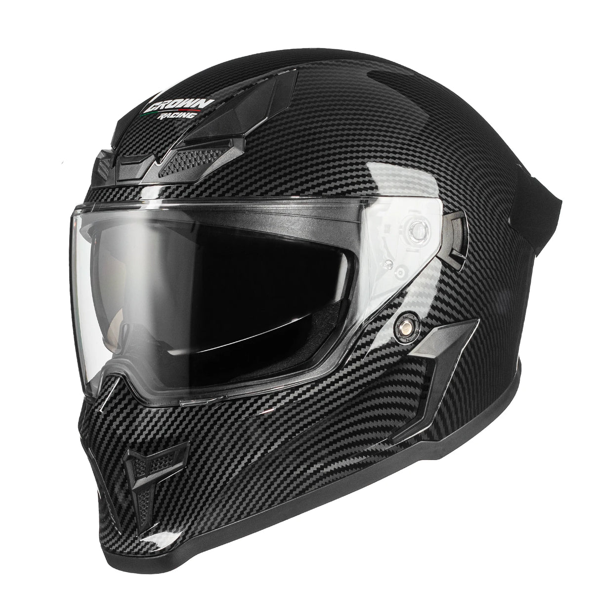 Crown Racing Full Face Motorcycle Helmet DOT Approved Dual Visor