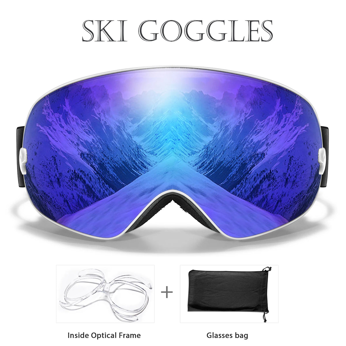 Winter UV400 Anti-Fog Ski Goggles Featuring Durable Polycarbonate Lenses