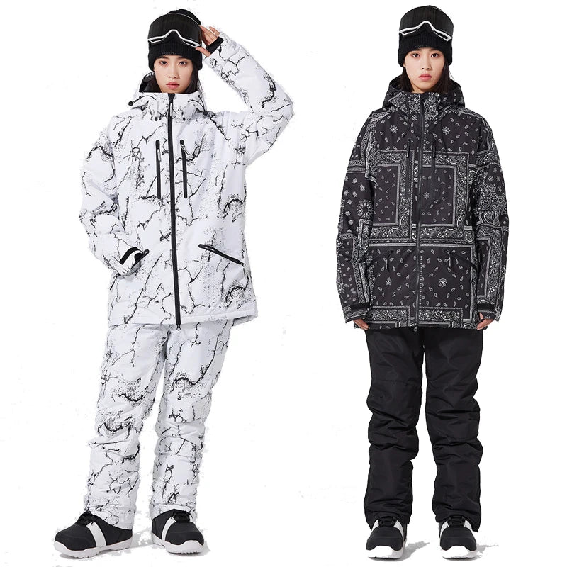 Arctic Queen Waterproof Ski Suit Jacket Pants Snowboard Outdoor Set