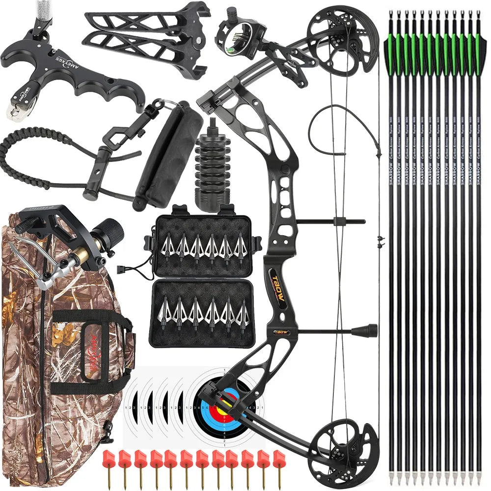 Adjustable Magnesium Alloy Compound Bow For Hunting And Target Shooting